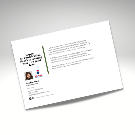 DIRECT MAIL: St Patrick's Day (Pack of 50 Personalized Cards)