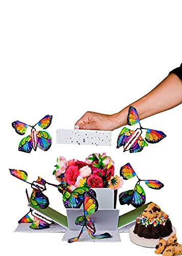 BIRTHDAY: Send a Cake Celebration Explosion Gift Box with Flying Butterflies