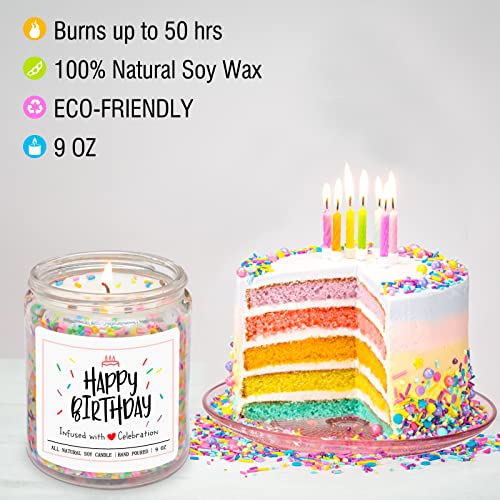 Vanilla Birthday Cake Scented Candle with Sprinkles (7 oz)