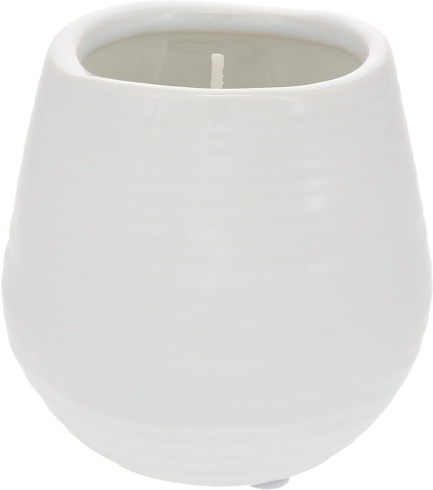 Pavilion - Make a Wish White Ceramic Soy Serenity Scented Candle, 8 oz