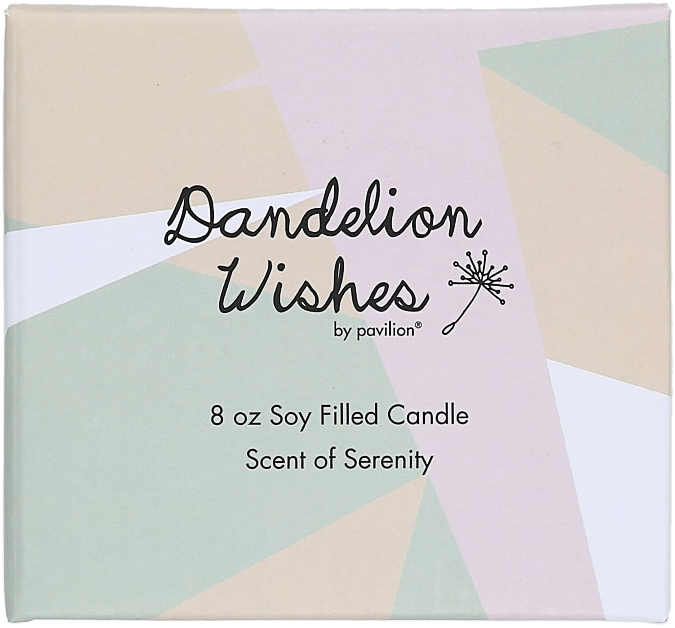 Pavilion - Make a Wish White Ceramic Soy Serenity Scented Candle, 8 oz