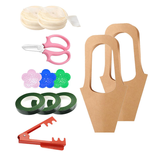 Kraft Paper Bouquet Bags with Handle (50 pieces)