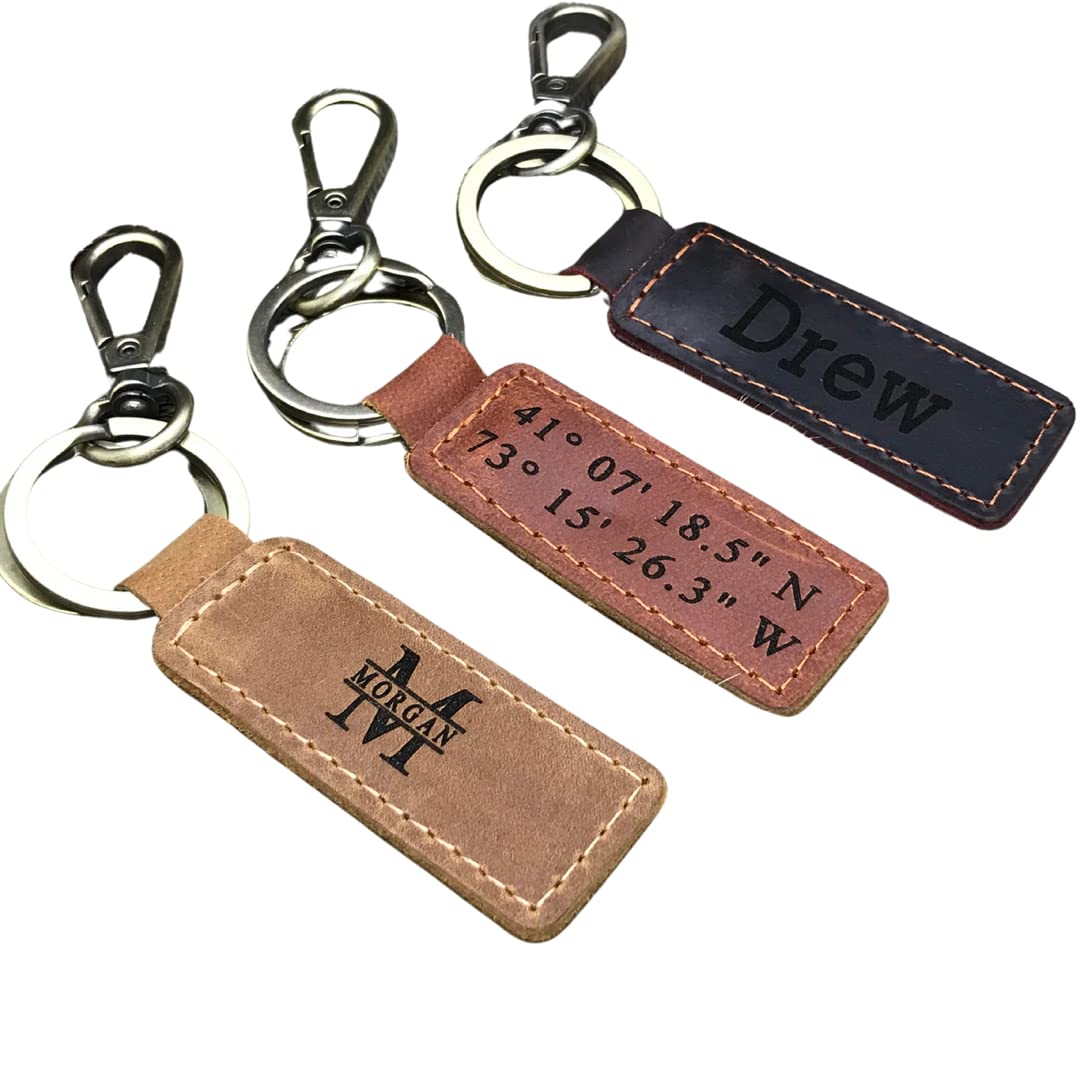 CLOSING: Personalized Leather Keychain