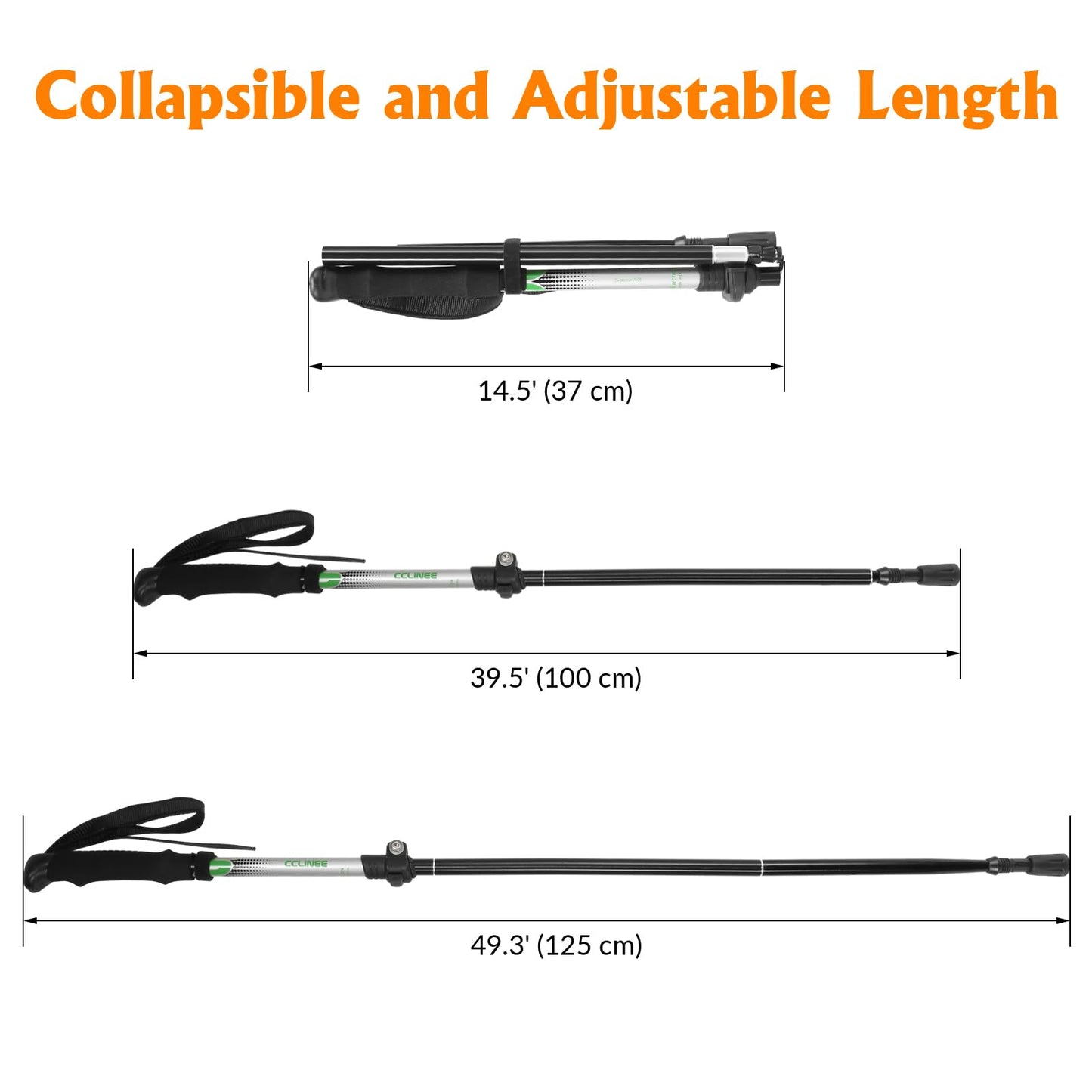 RETIREMENT: Travel Folding Trekking Hiking Pole with Carrying Case