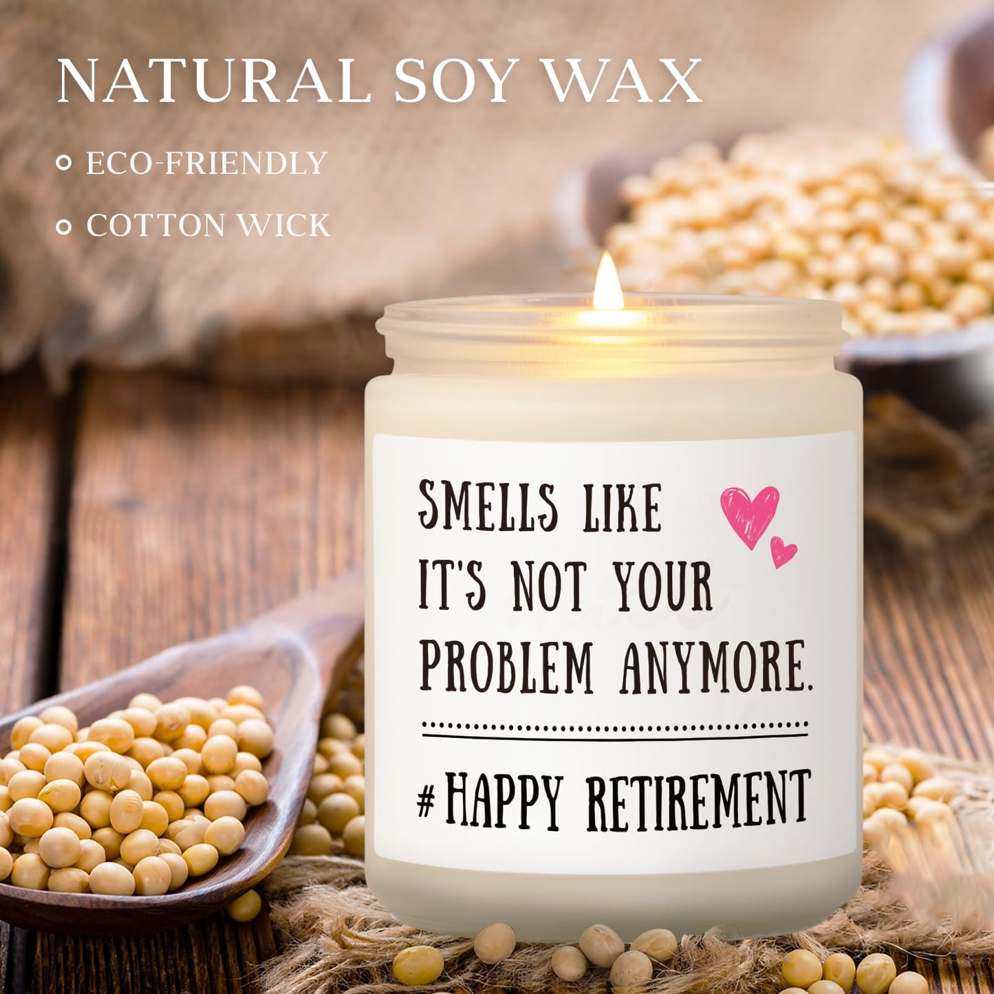 RETIREMENT: Funny Handmade Retirement Candle, 7 Oz