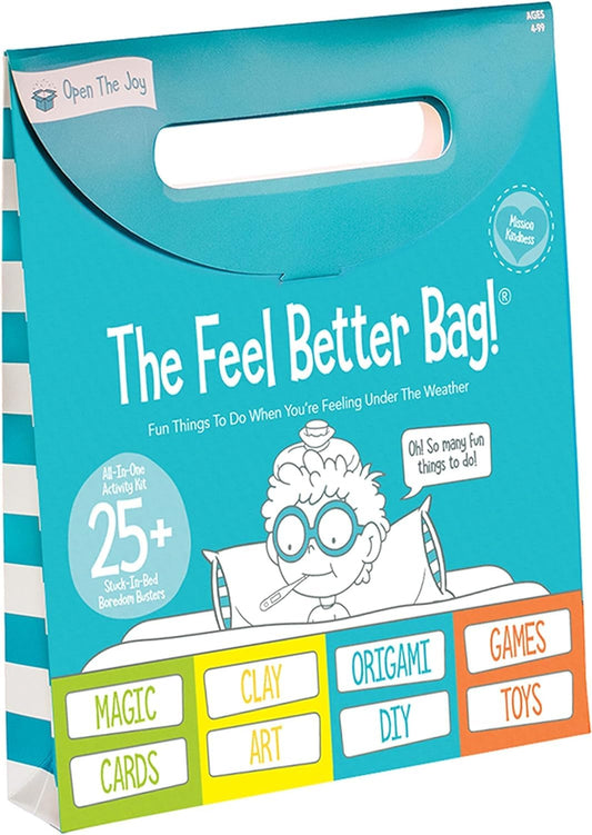 Open the Joy Feel Better Bag: Kids' Get Well Soon Gift Basket