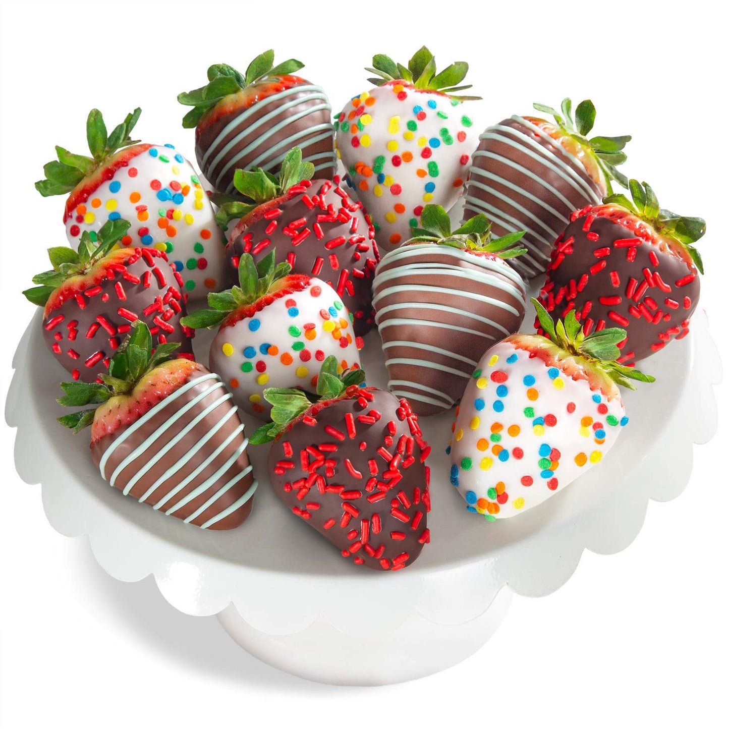 BIRTHDAY: Happy Birthday Chocolatey Dipped Strawberries (12 Berries)