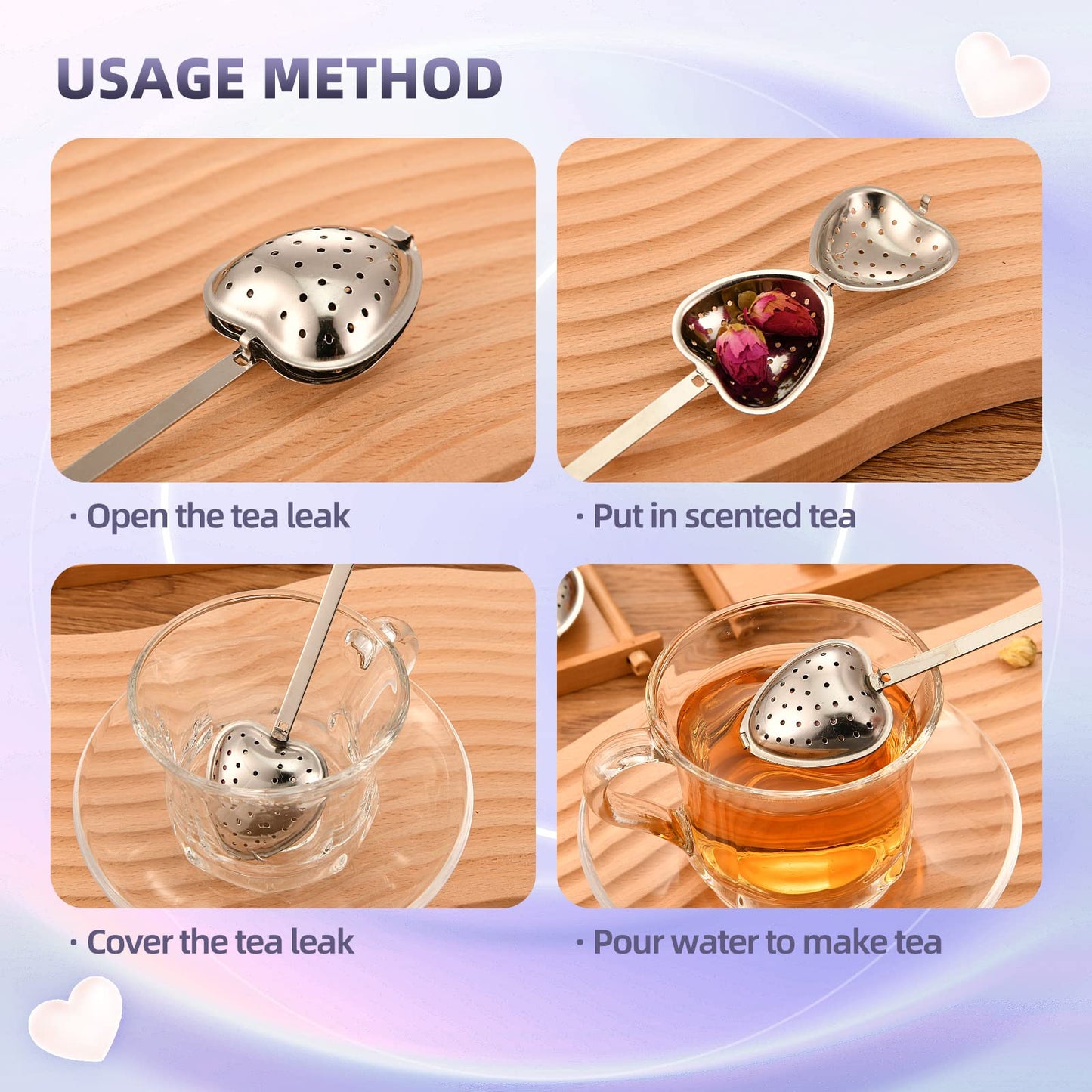 VALENTINE'S DAY: Heart Shape Tea Infusers (30 Count)