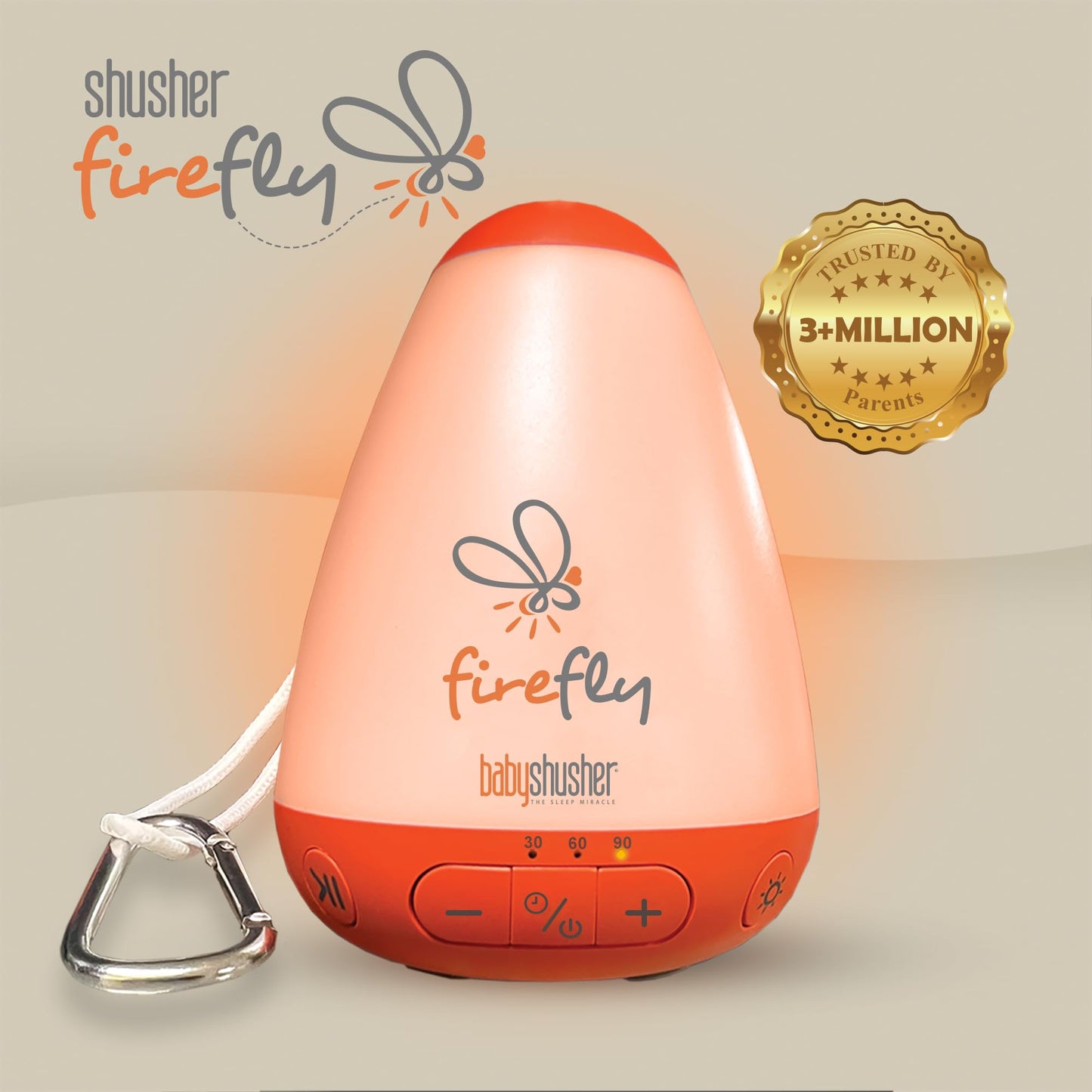 NEW BABY: Baby Shusher Firefly - Portable Sound Machine Night Light