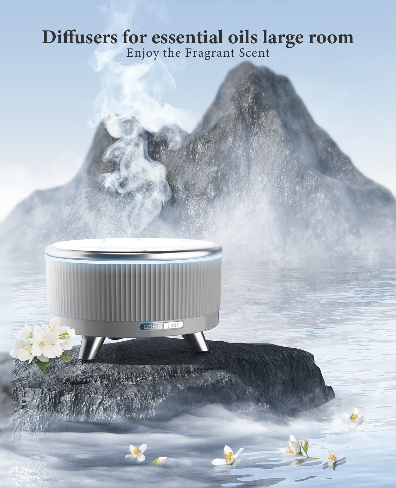 NEW LISTING: Diffusers for Essential Oils Large Room, 500ml Aromatherapy Diffuser,7 Colors Changed
