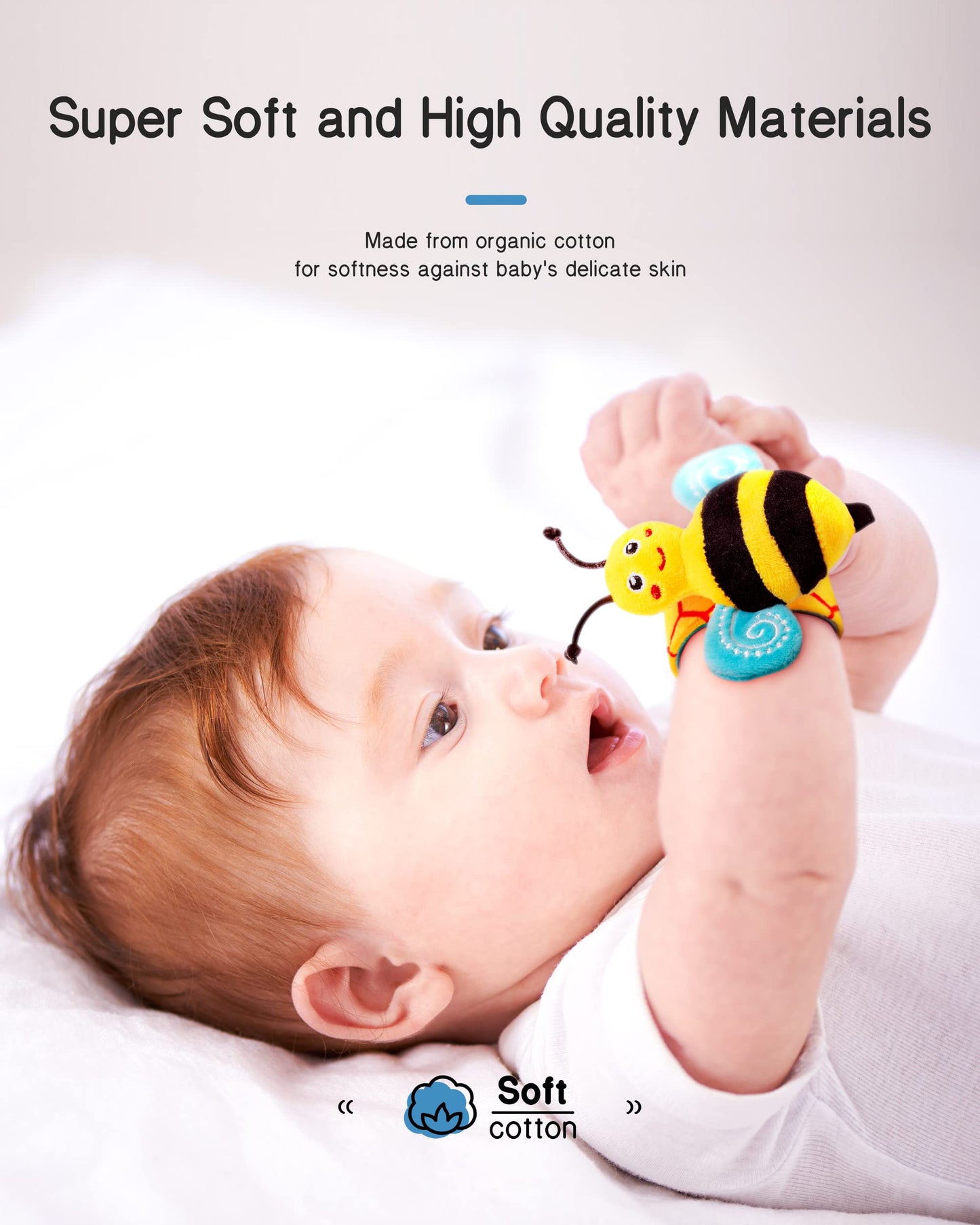 NEW BABY: Wrist Rattle Socks and Foot Finder Set