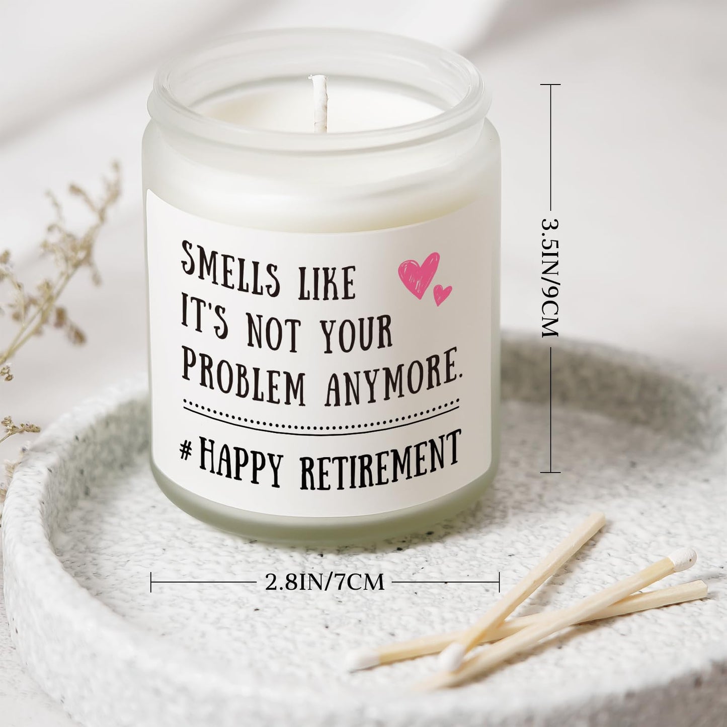 RETIREMENT: Funny Handmade Retirement Candle, 7 Oz