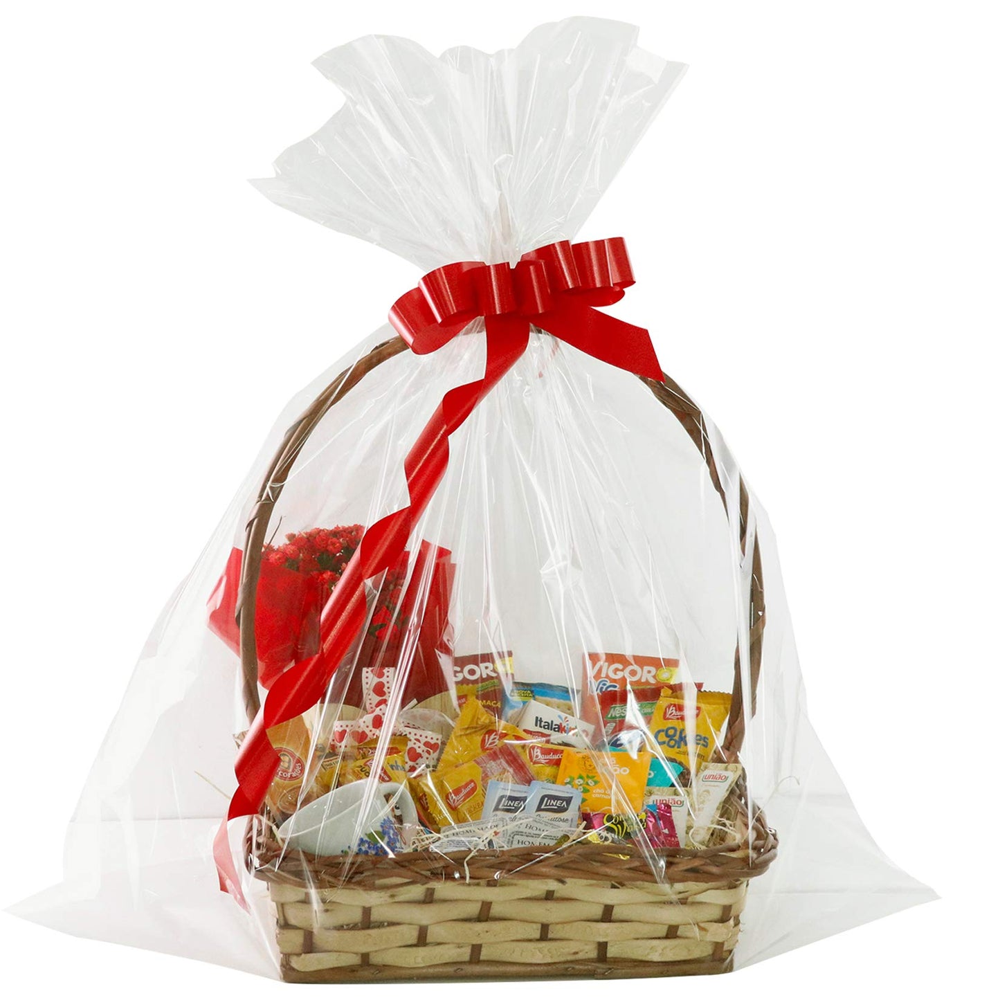 Morepack Extra Large Clear Cellophane Bags, 35" x 47" (10 Pieces)