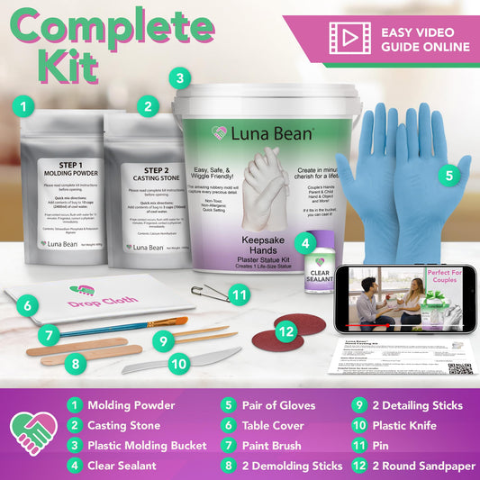 WEDDING: Luna Bean Couples Hand Casting Kit