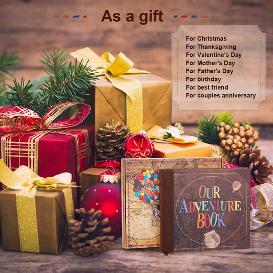 WEDDING: Retro Style Embossed Couples Travel Journal Scrap Book