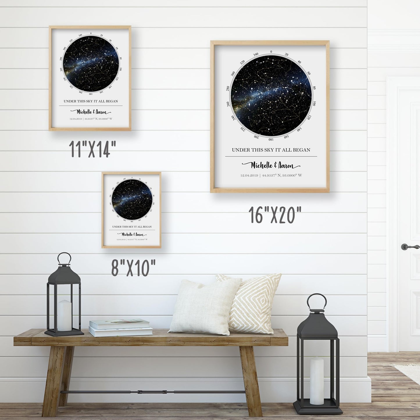 CLOSING: Closing Day Personalized Star Map with New Address