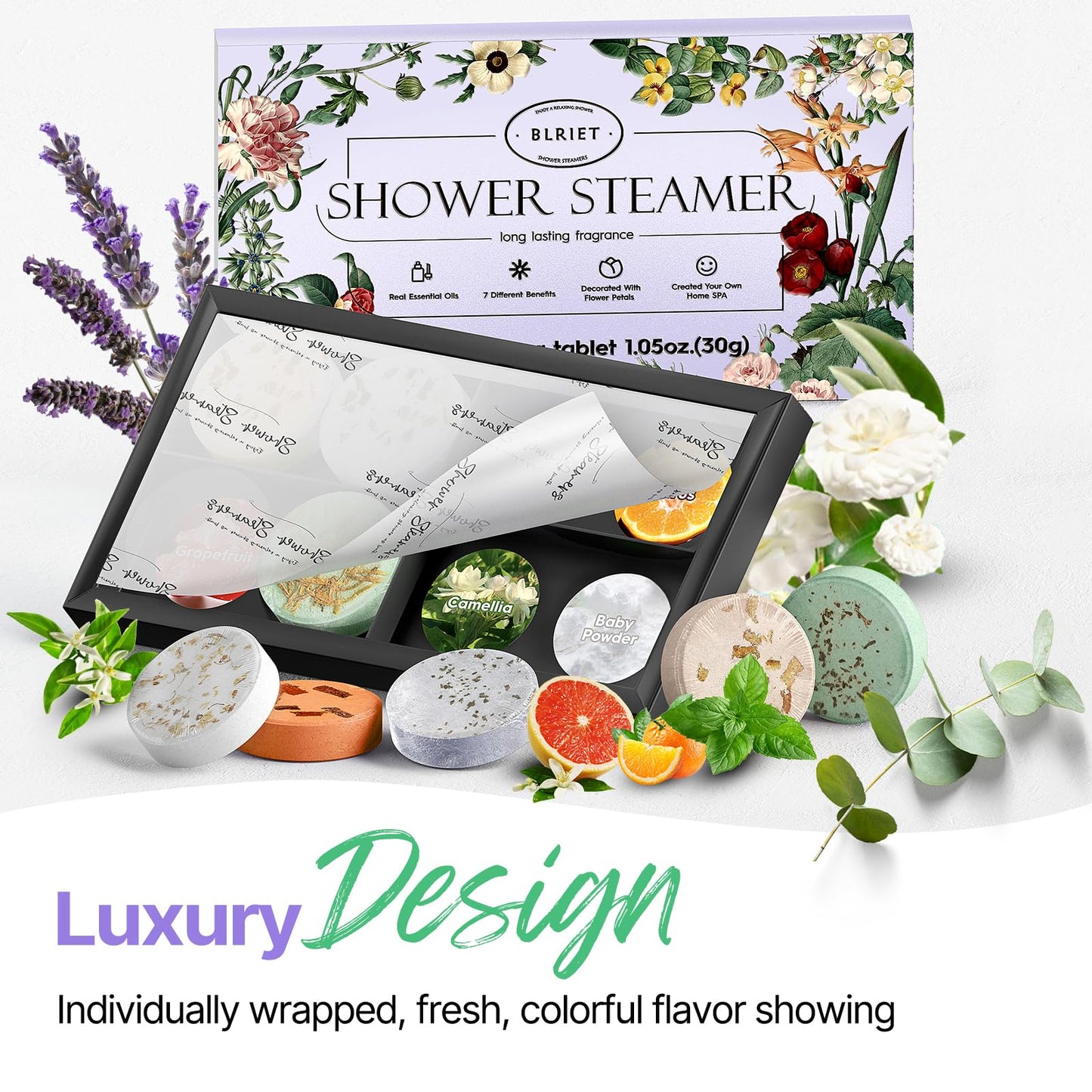 BIRTHDAY: Aromatherapy Shower Steamers (8 Pack)