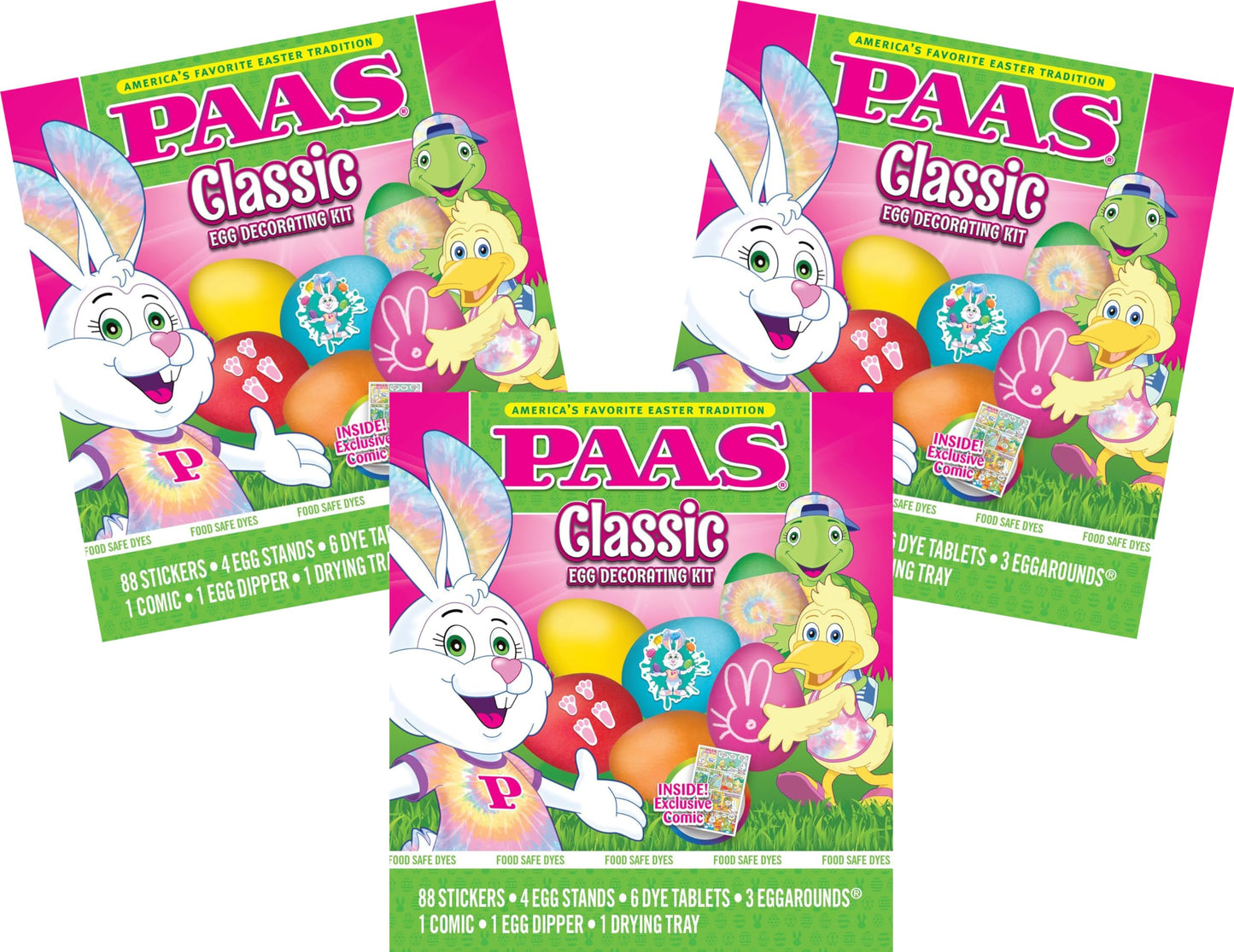 PAAS Classic Easter Egg Coloring Kit (3 Pack)