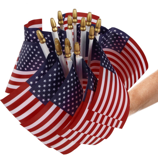 Small US American Handheld Flags (60 pack)
