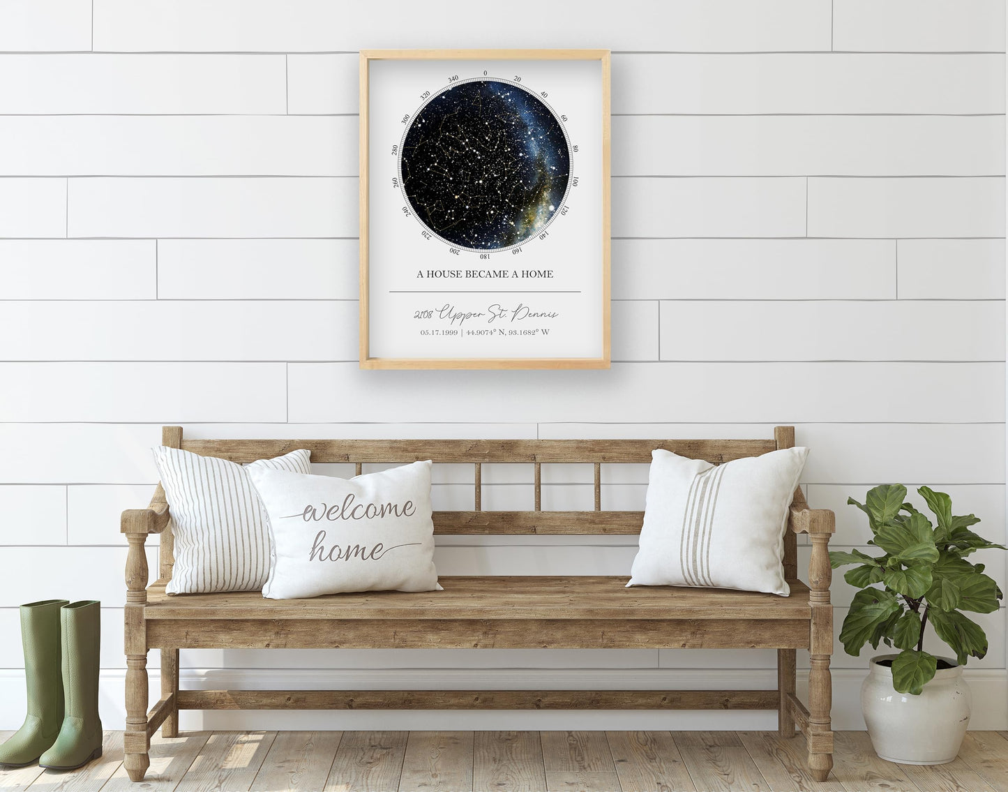 CLOSING: Closing Day Personalized Star Map with New Address