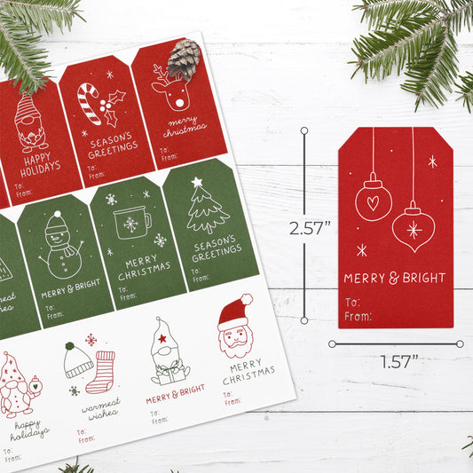 Christmas Gift Tags (210 stickers)
