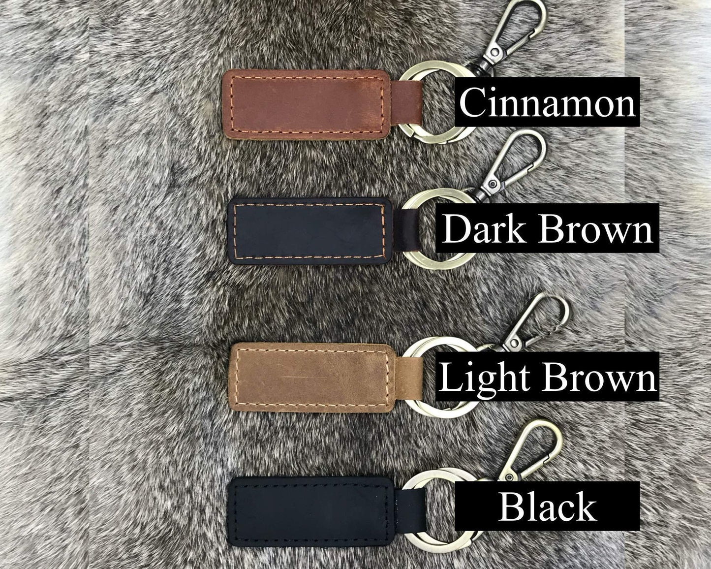 CLOSING: Personalized Leather Keychain