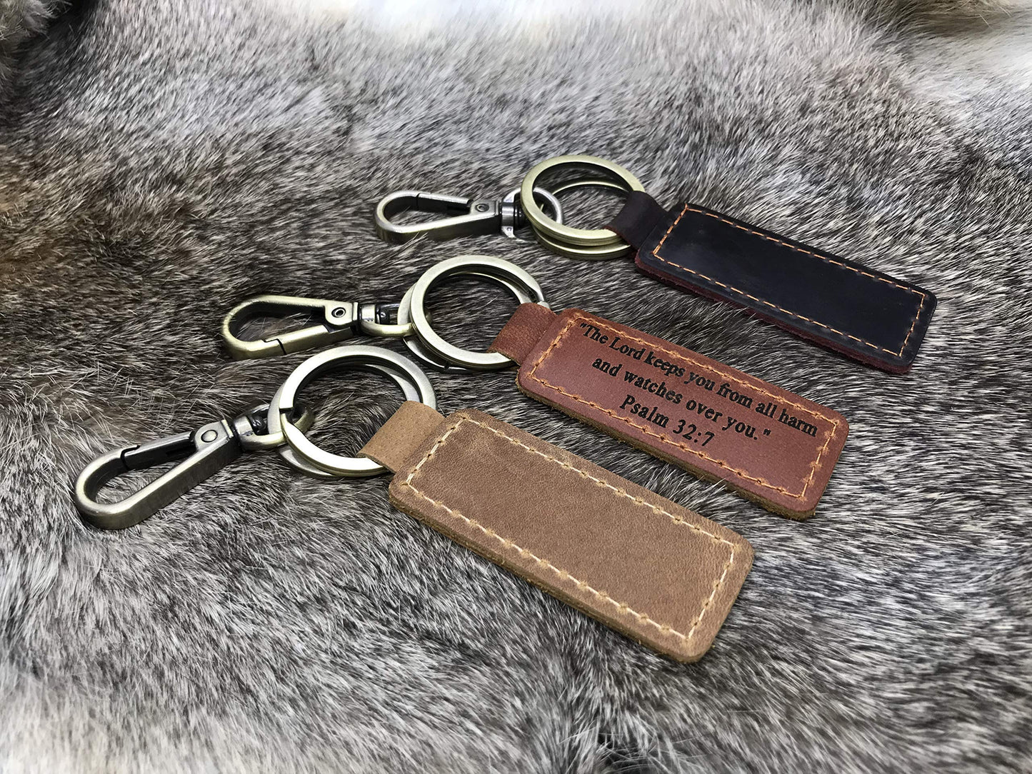 CLOSING: Personalized Leather Keychain