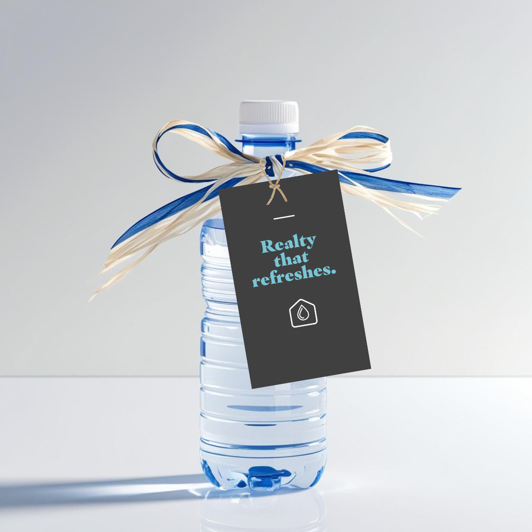 OPEN HOUSE: Bottle Water (10 Personalized Tags)