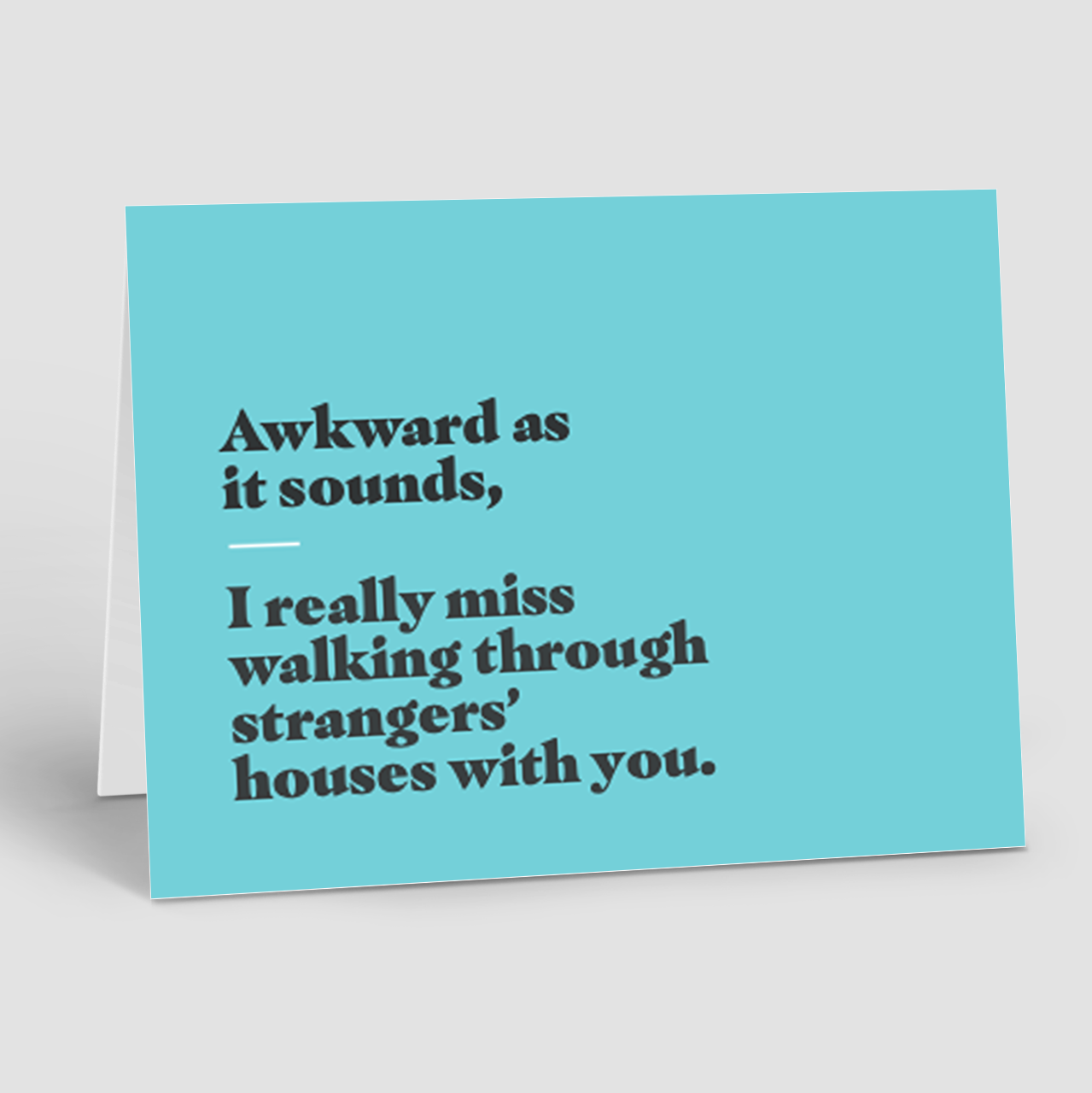 JUST BECAUSE: Miss Walking Through Stranger's Houses (10 Personalized Cards)