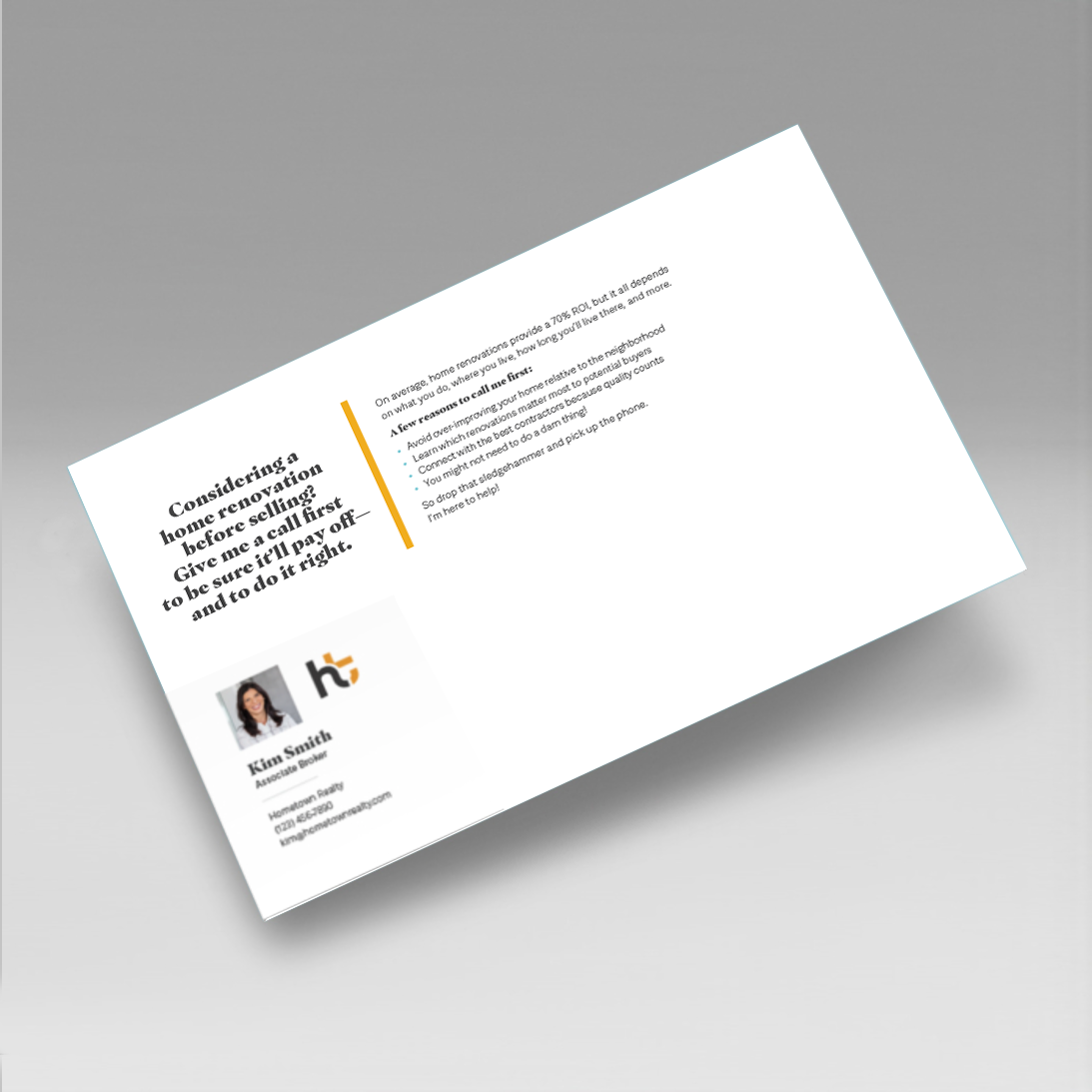 DIRECT MAIL: Call Before You Renovate (Pack of 50 Personalized Cards)