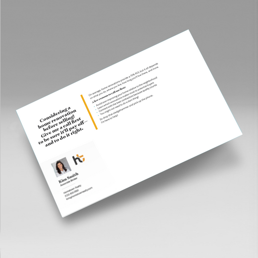 DIRECT MAIL: Call Before You Renovate (Pack of 50 Personalized Cards)