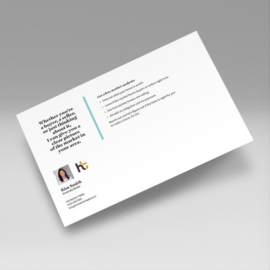 DIRECT MAIL: Free Market Analysis (Pack of 50 Personalized Cards)
