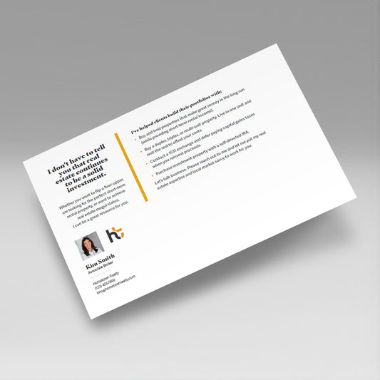 DIRECT MAIL: Real Estate Investing (Pack of 50 Personalized Cards)