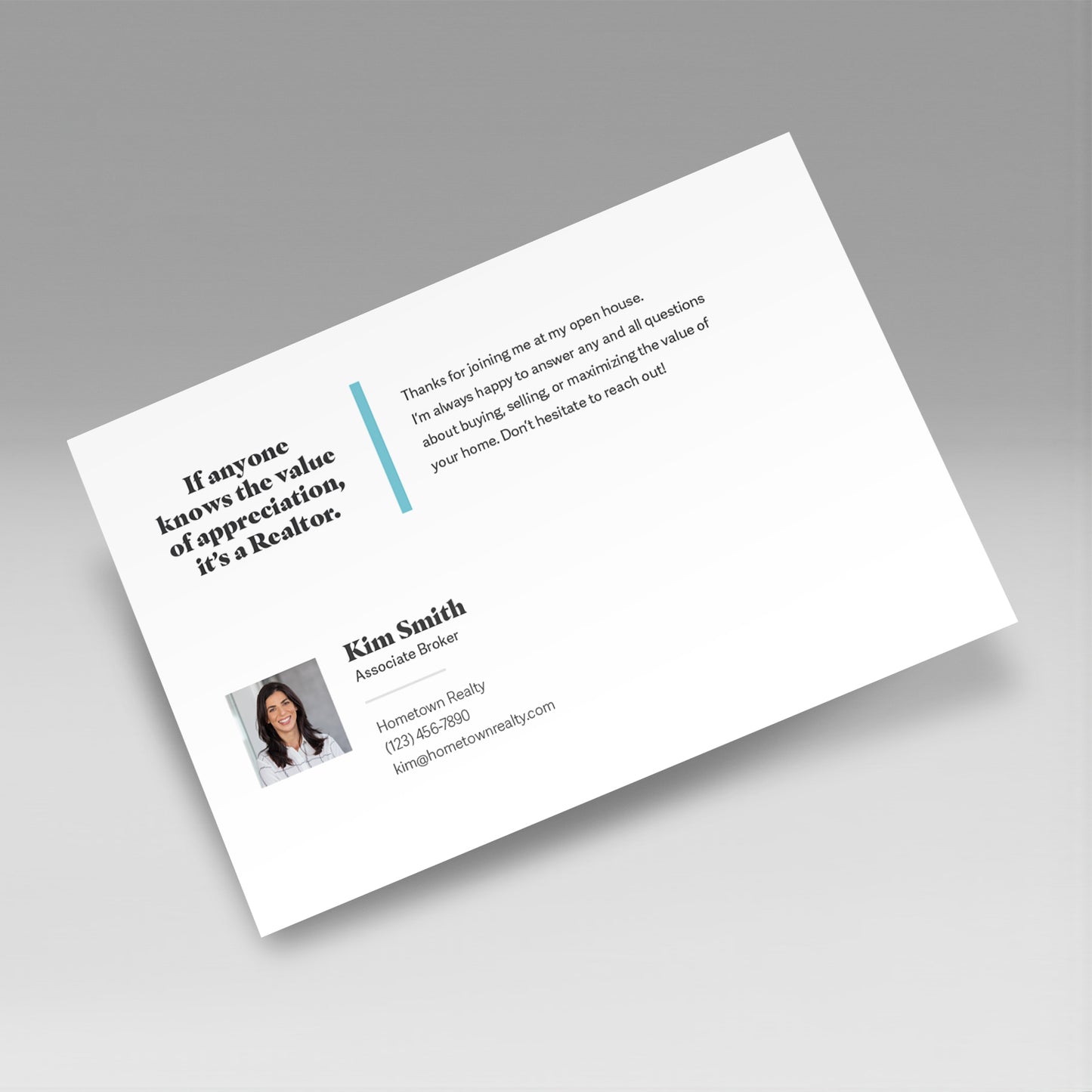 OPEN HOUSE: Thank You (20 Personalized Postcards)