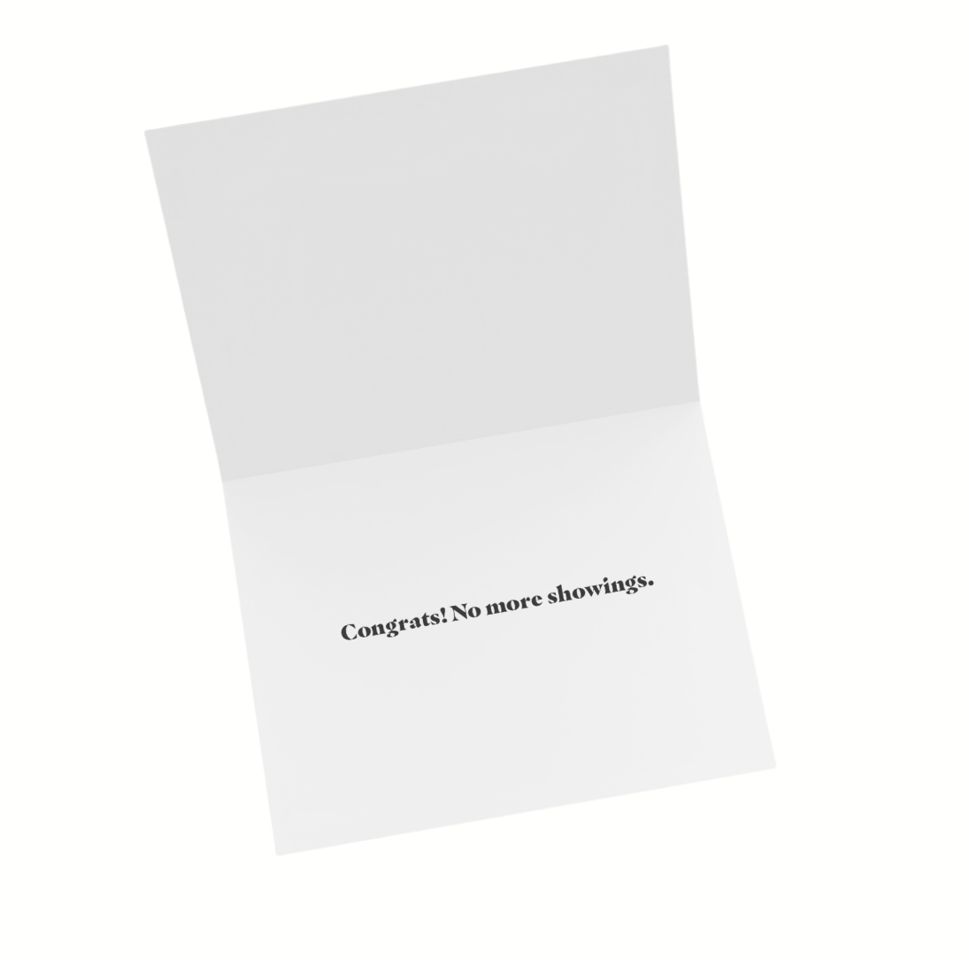 UNDER CONTRACT NOTE CARD: Woo Hoo (10 Personalized Cards)