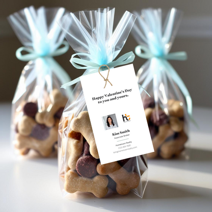 Holiday Pop By Tags - Valentine's Day Pet Treats (Pack of 20)