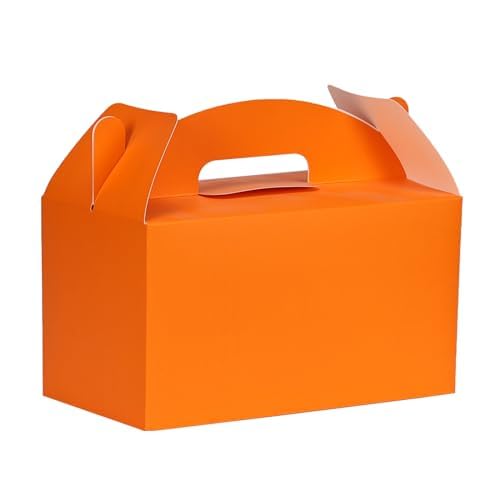 Aosric Orange Gable Party Favor Boxes, 9.45" x 5x5" (12 pack)