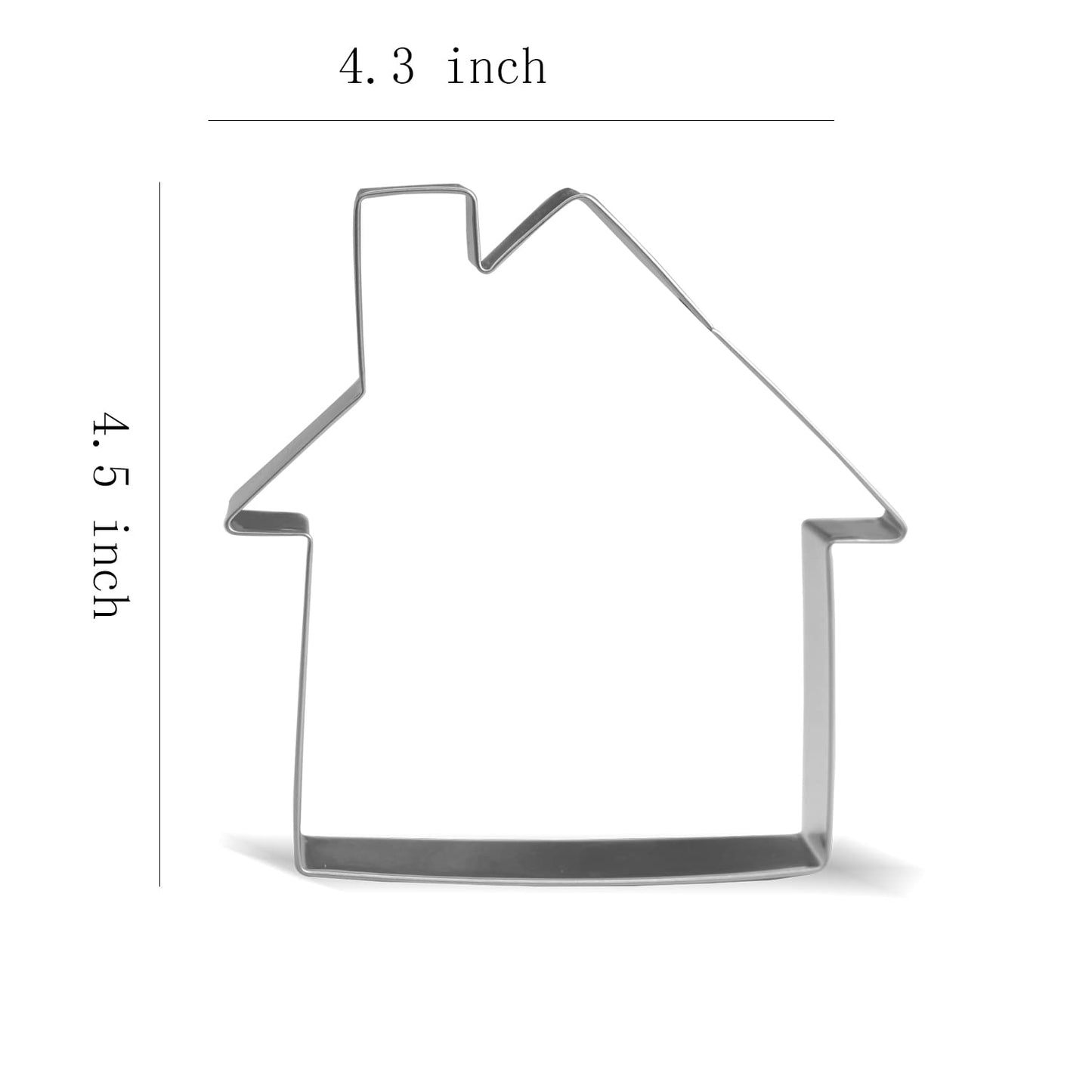 Keewah Real Estate Cookie Cutter Set - 2 Piece - 4.5” House, 4.3” Key - Stainless Steel