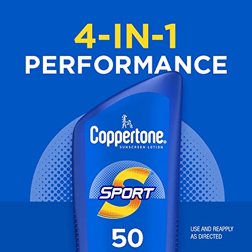 Coppertone SPORT Sunscreen SPF 50 Lotion, 7 Fl Oz (Pack of 12)