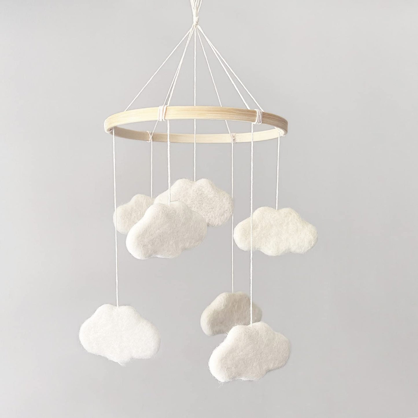 NEW BABY: Baby Felt Clouds Boho Crib Mobile