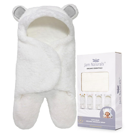 NEW BABY: Bear Organic Newborn Swaddle Baby Blanket