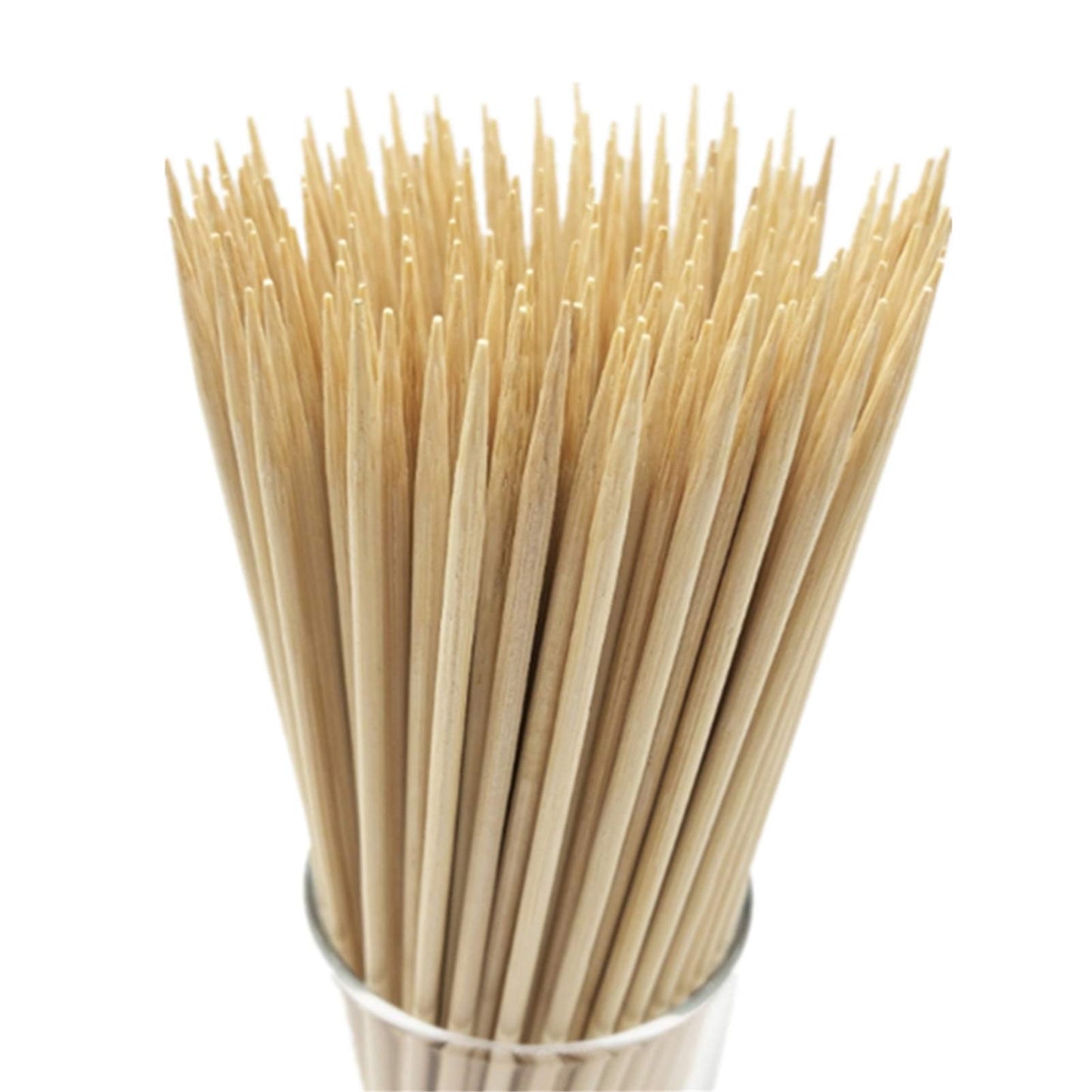 HOPELF 12" Natural Bamboo BBQ Skewers (100 Pieces)