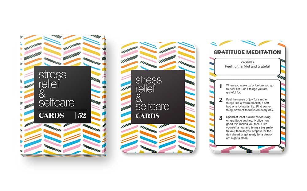 NEW LISTING: 52 Stress Less & Self Care Cards - Mindfulness & Meditation Exercises - Anxiety Relief & Relaxation