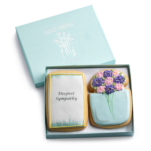 SYMPATHY: Gourmet Hand Decorated Vanilla Sugar Cookie Gift Basket