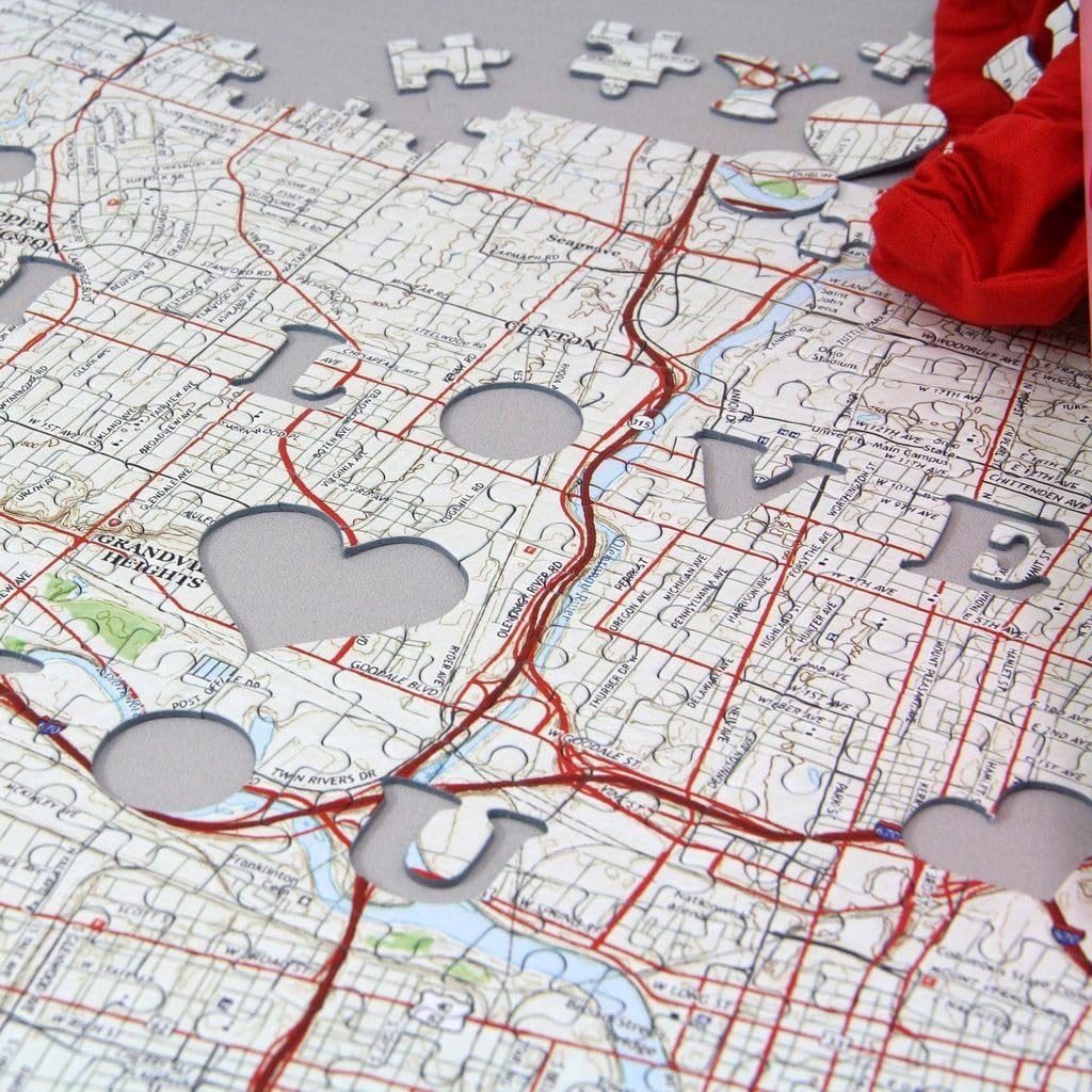 WEDDING: Where We Met/Got Married Personalized Map Puzzle