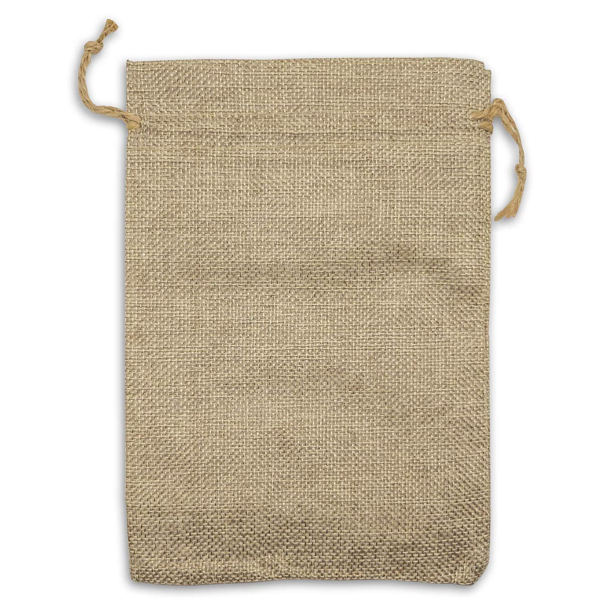 12-Pack 5.5x7.75 Natural Burlap Gift Bags with Drawstring