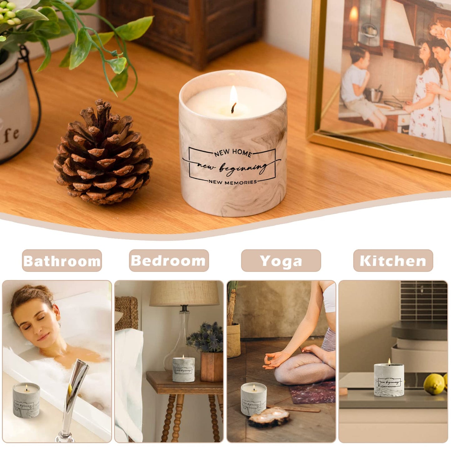 Freejac New Beginning Porcelain Ceramic Scented Candle