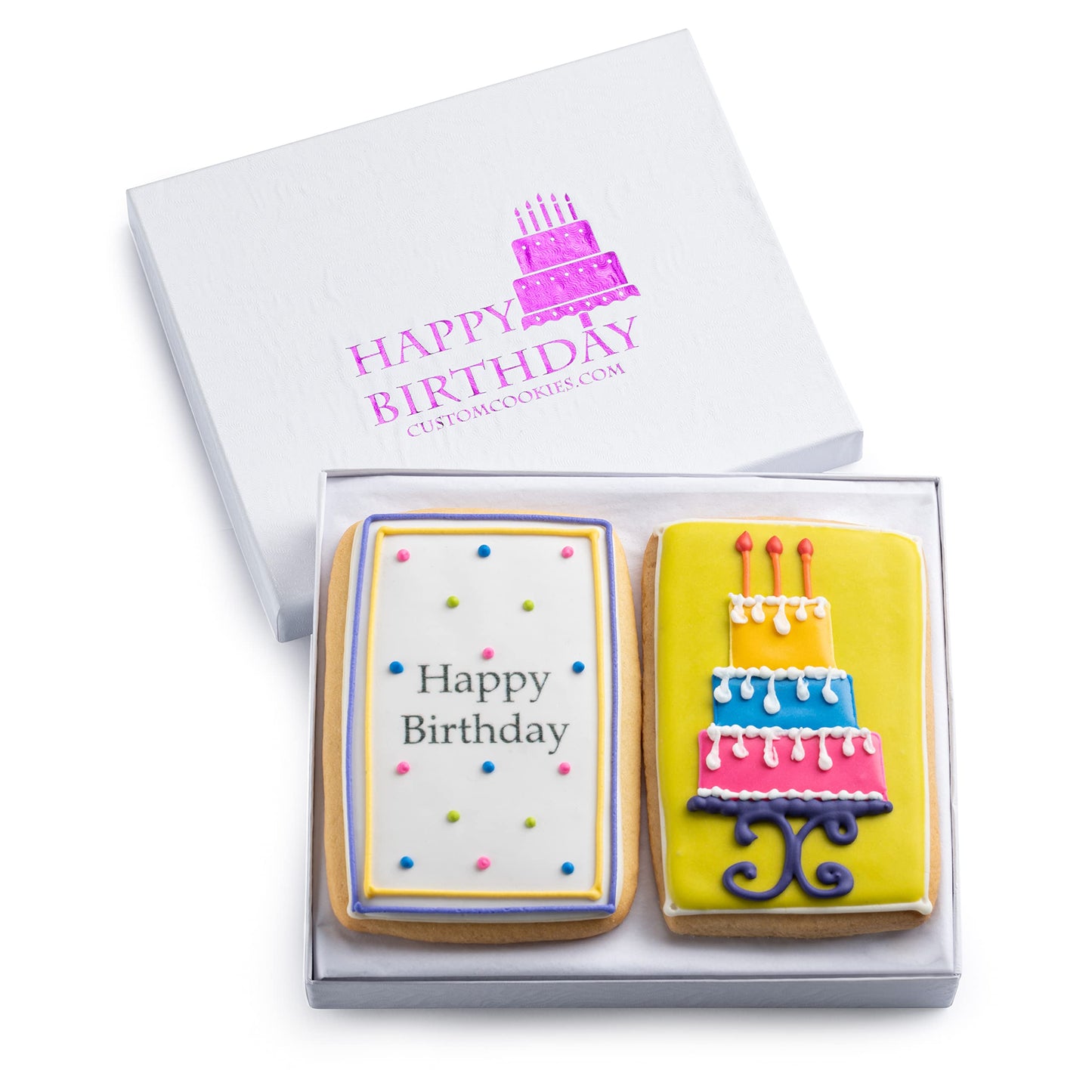 BIRTHDAY: Gourmet Happy Birthday Hand Decorated Vanilla Sugar Cookies