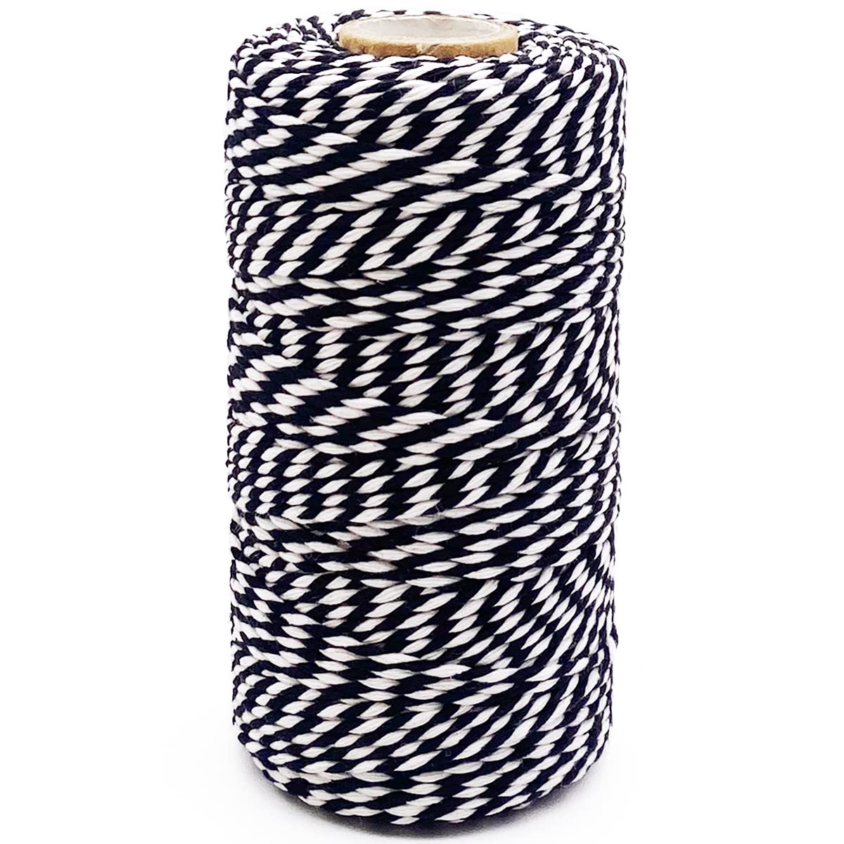 Black and White Cotton Baker String, 2mm Thick, 328 Feet