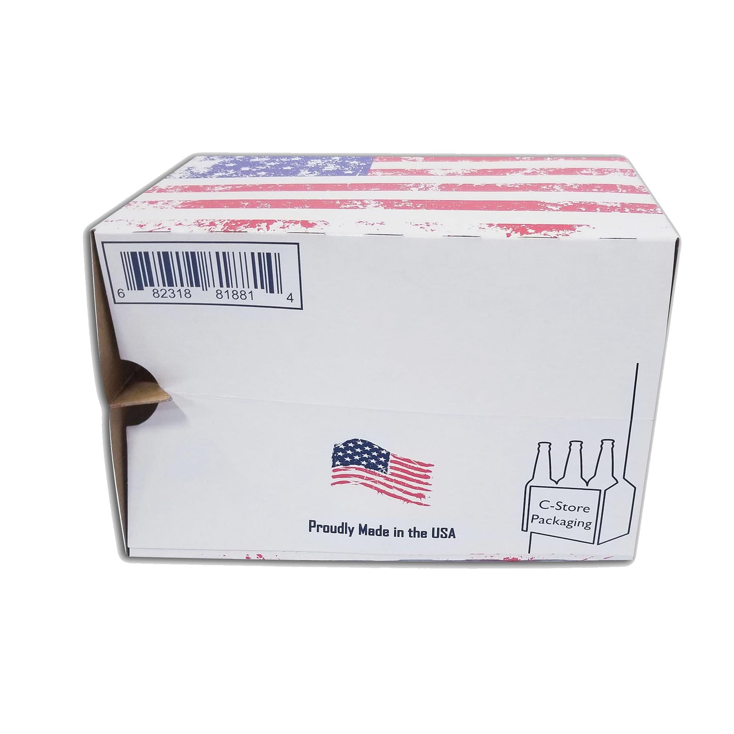 ICE N COLD American Flag 6 Pack Cardboard Carrier (12 Count)